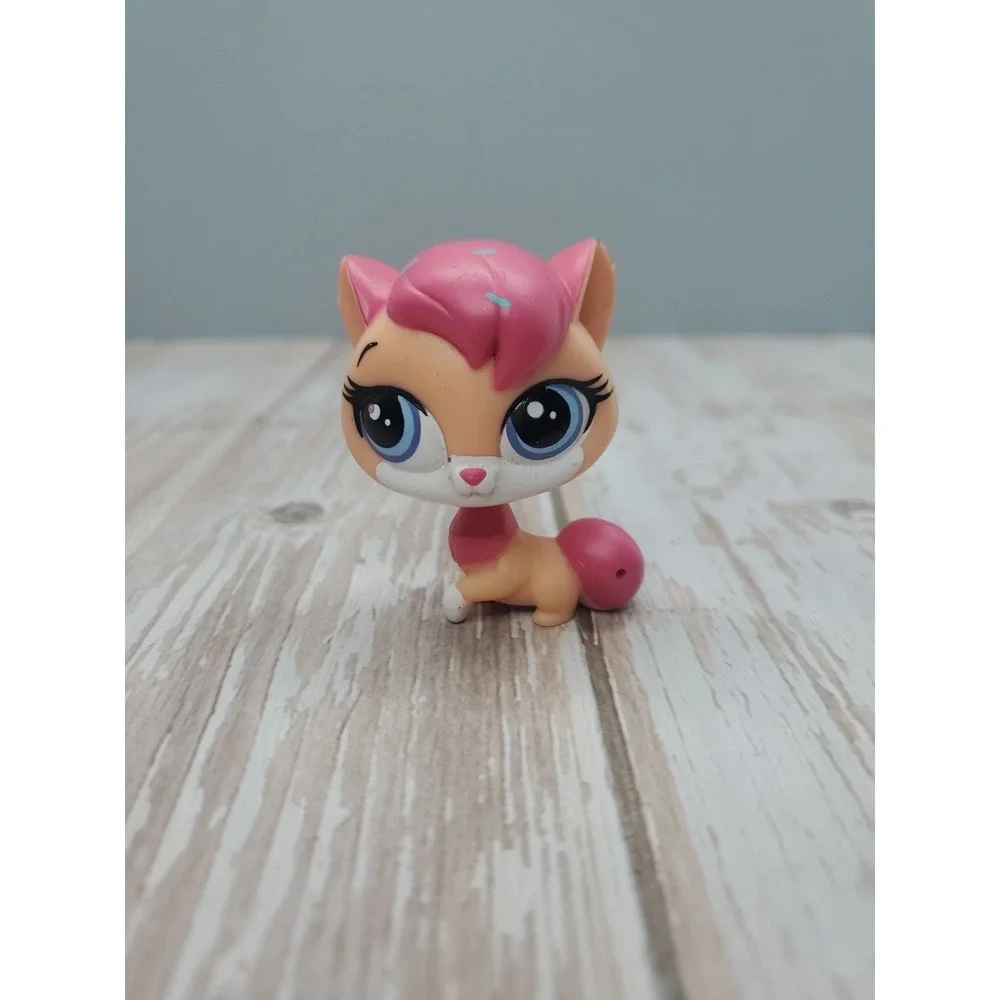 SUGAR SPRINKLES CAT Pink & Orange Authentic Littlest Pet Shop - Hasbro LPS